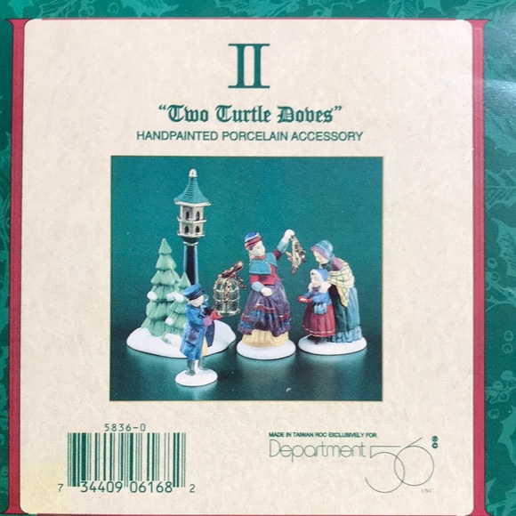 Dept 56 Twelve Days of Dickens Village Two Turtle Doves - Picture 5 of 5